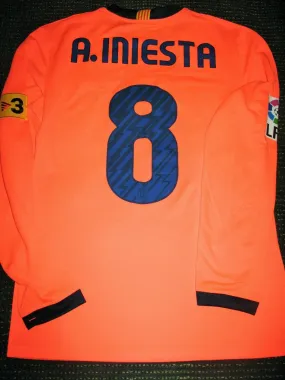 Iniesta Barcelona MATCH WORN Pink 2010 2011 Jersey Shirt Camiseta Trikot Maglia