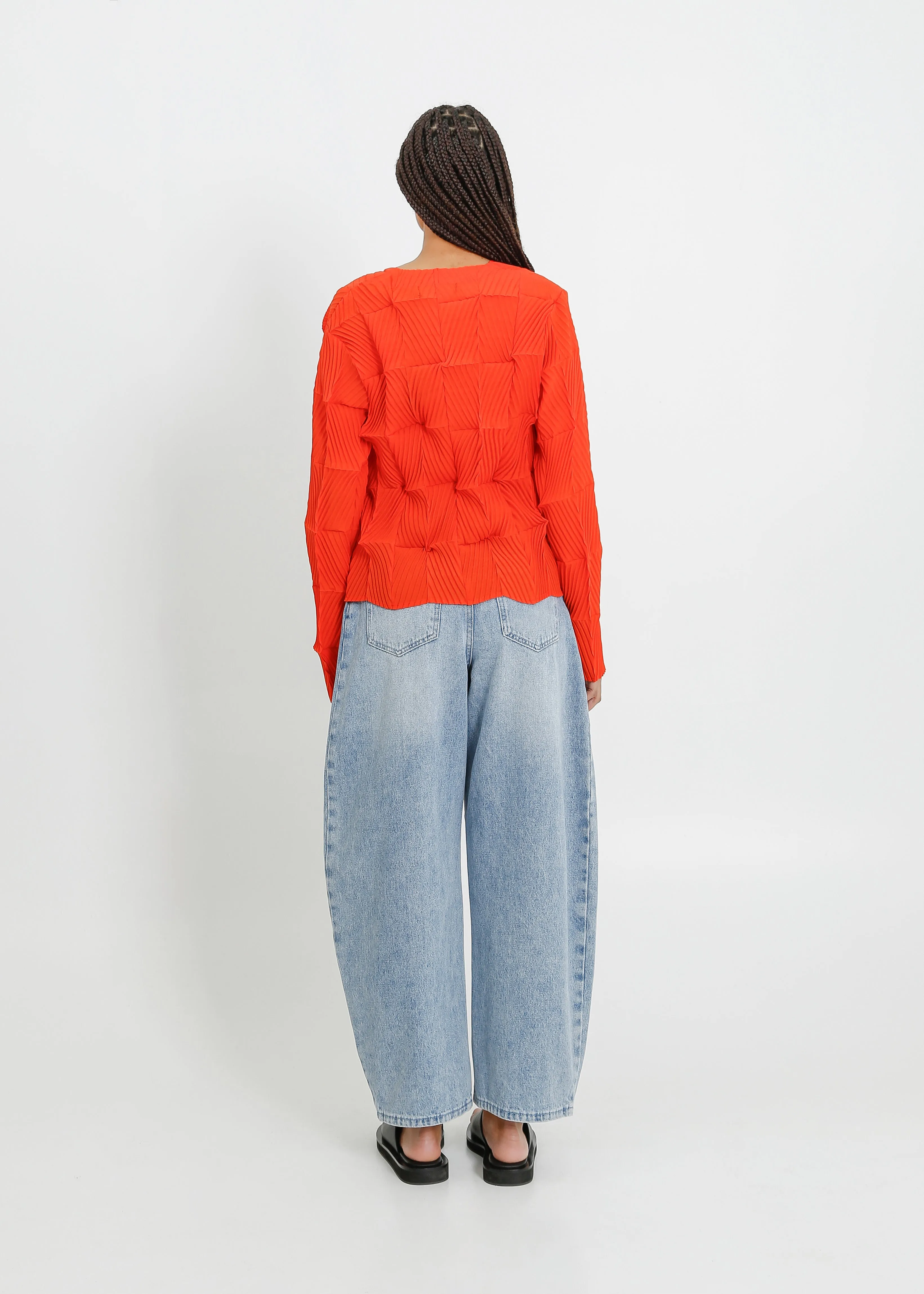 IRA PLEAT CARDI / POPPY