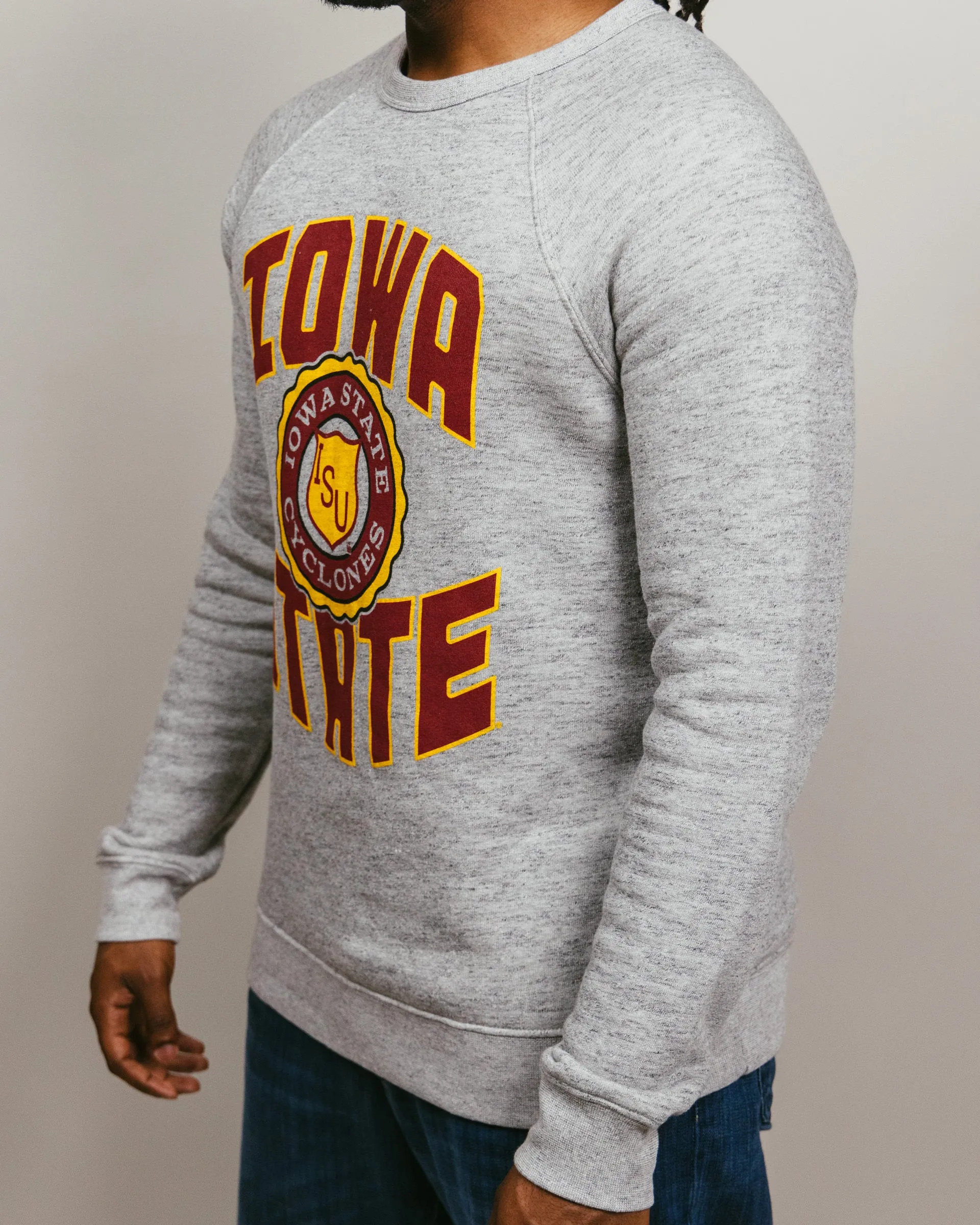 ISU Cyclones Medallion Athletic Grey Crewneck