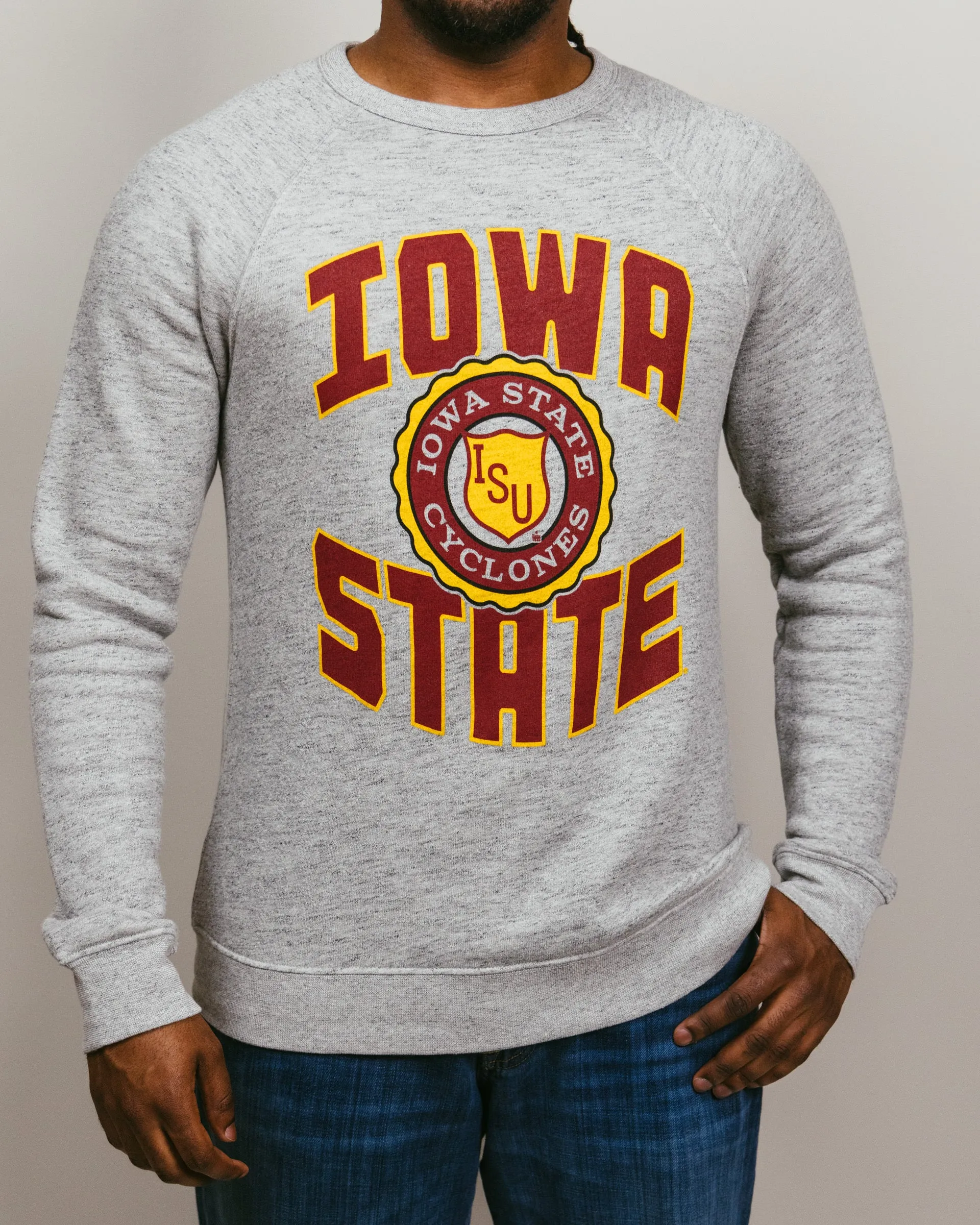 ISU Cyclones Medallion Athletic Grey Crewneck