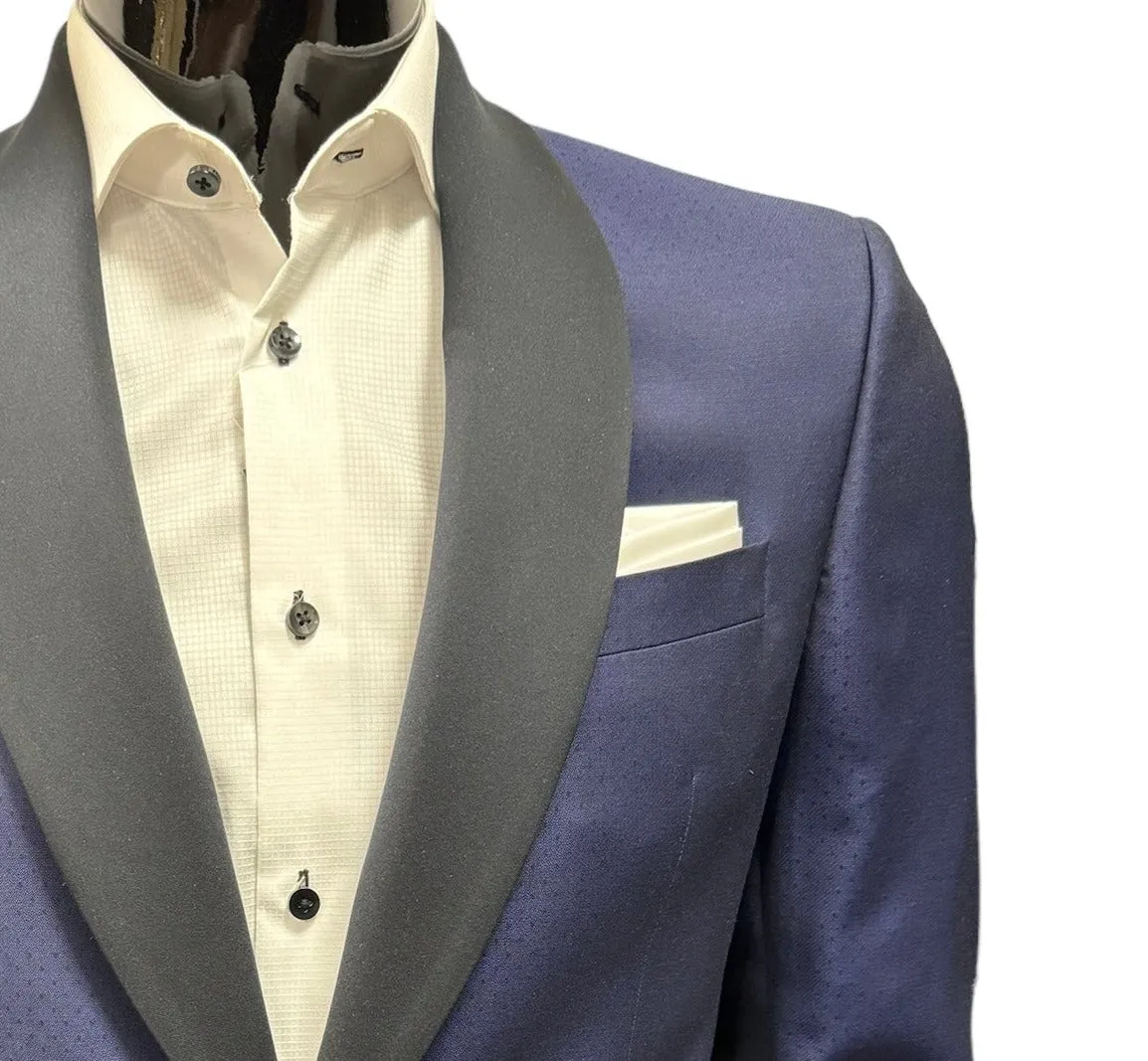 Jack Victor Shawl Collar Dinner Jacket in Blue