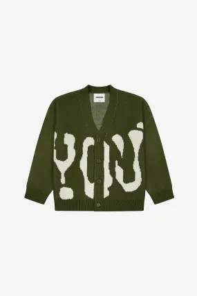 JACQUARD CARDIGAN | GREEN