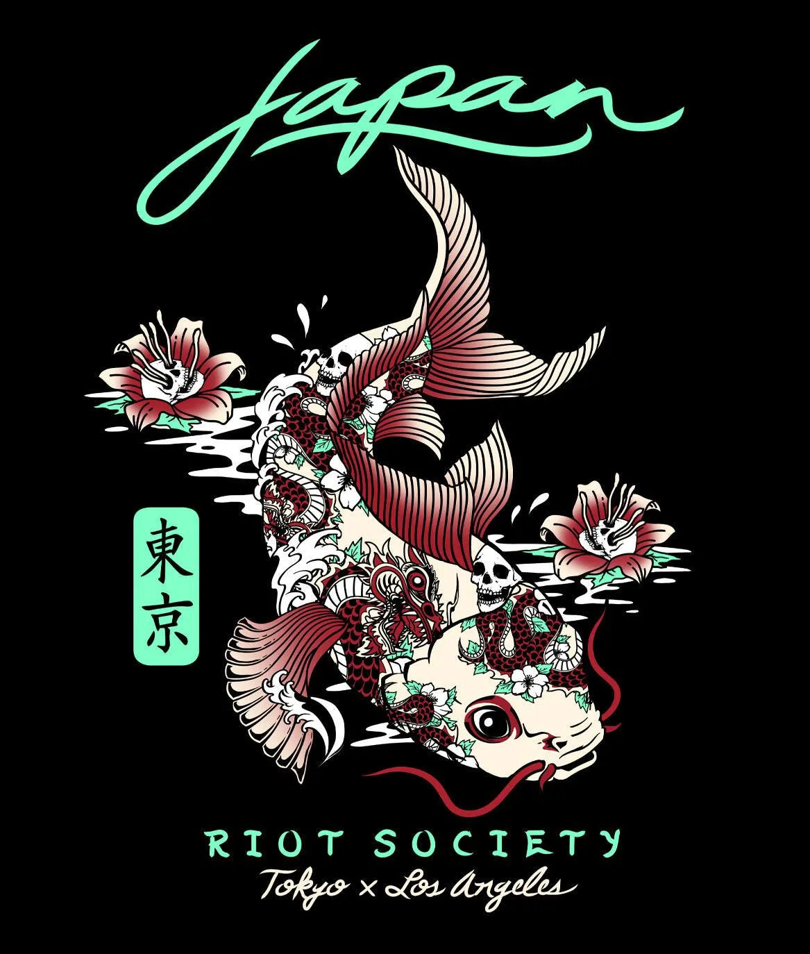 Japan Koi Tattoo Womens Tee