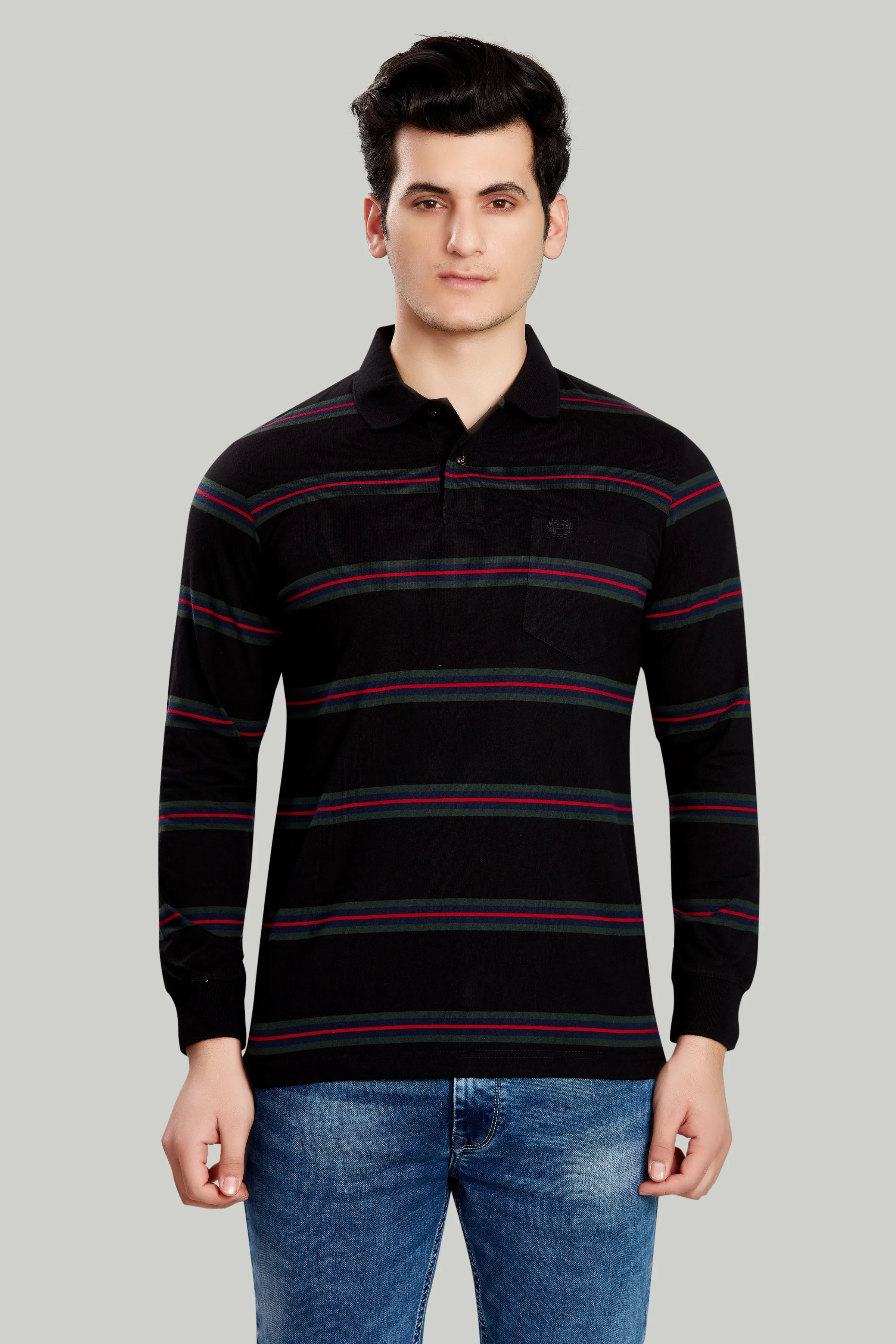 Jersey Stripe Polo