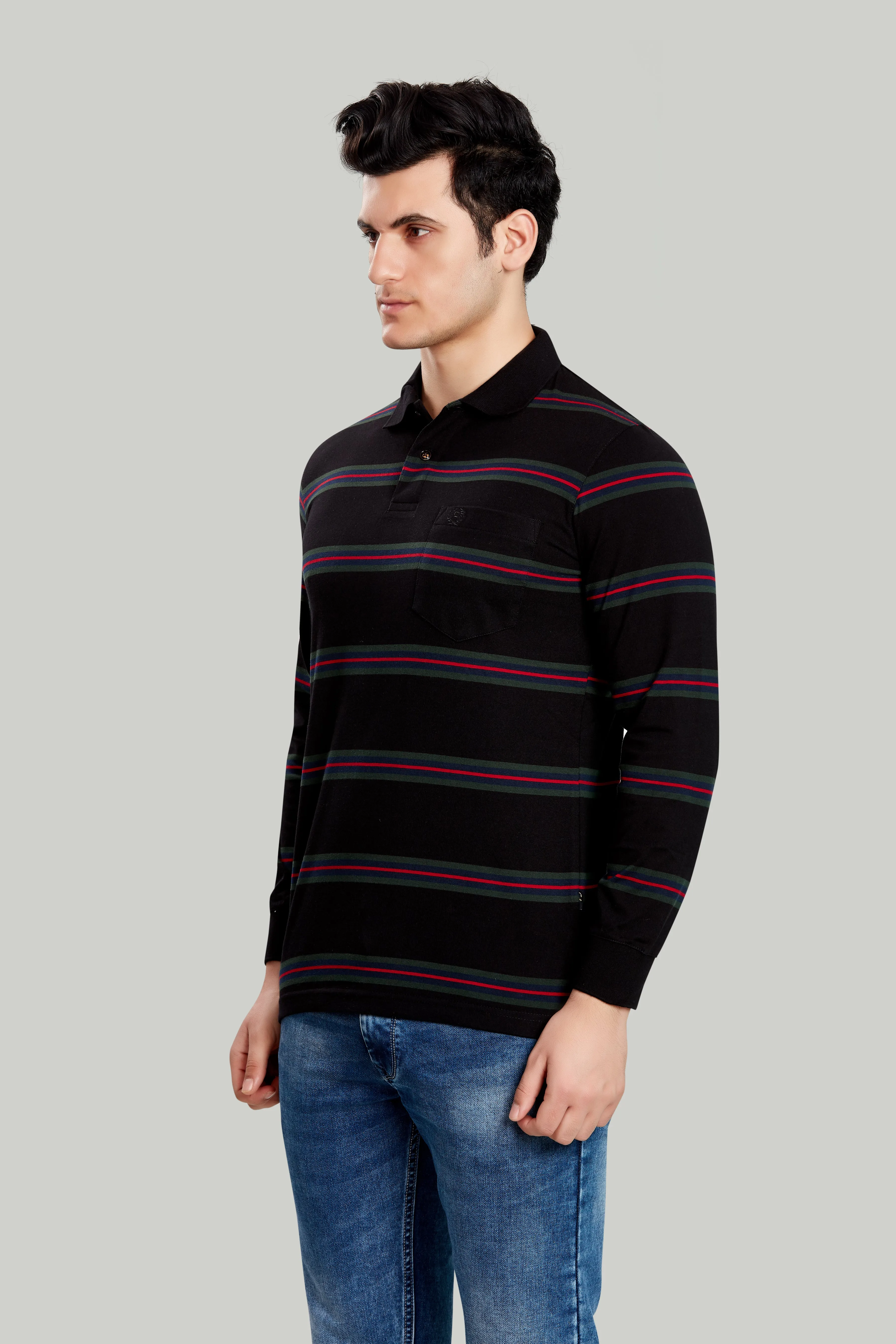 Jersey Stripe Polo