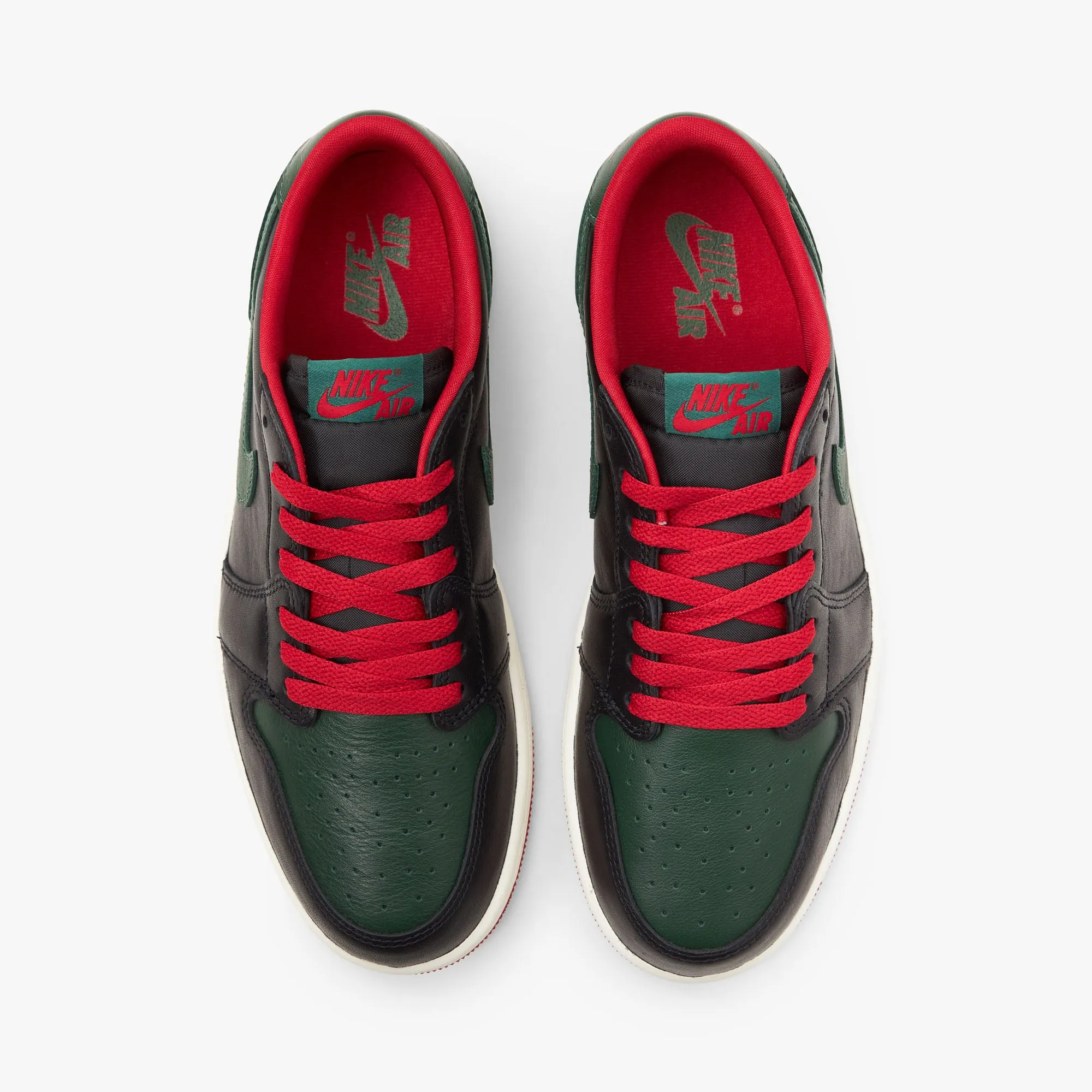 Jordan Women's 1 Low OG Black / Gorge Green - Varsity Red