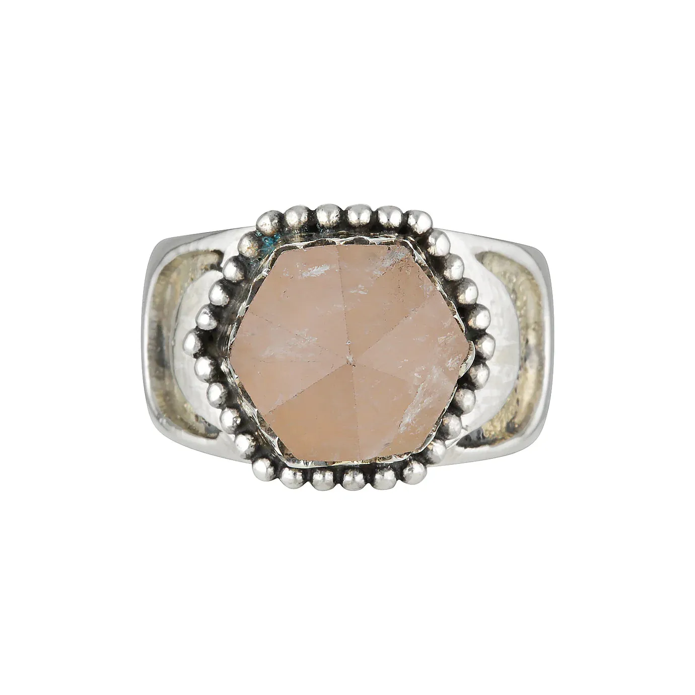 Kyoti Rose Quartz Moon Phases Ring