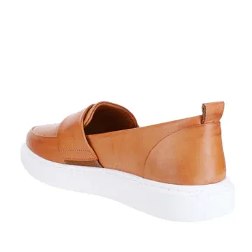 Le Sansa Pingle Tan leather slip on