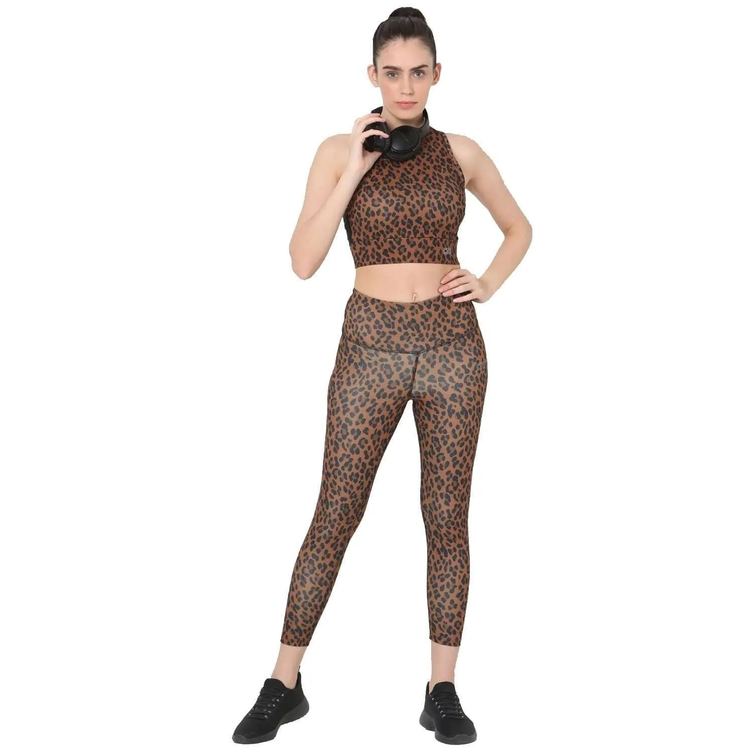 Leopard Moto Crop Tee