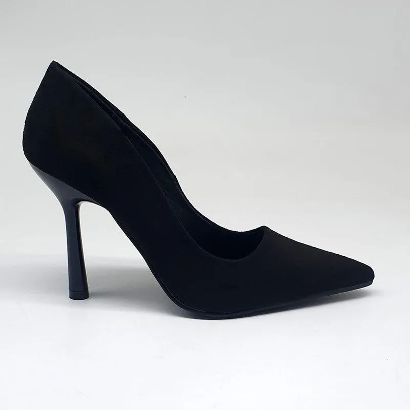 Madison Lila 3 Court With HourGlass Heel -Black