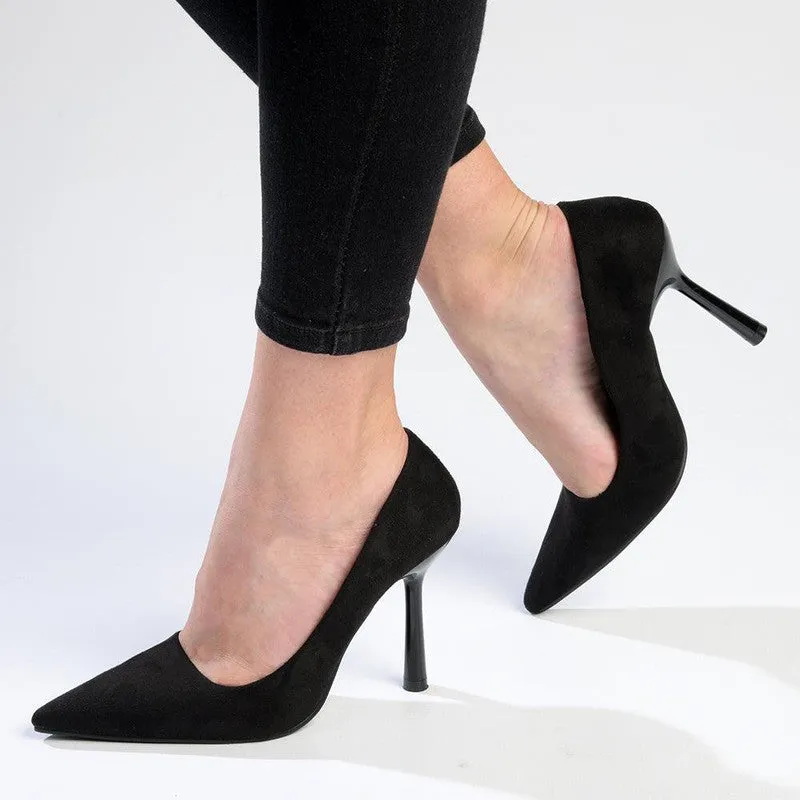 Madison Lila 3 Court With HourGlass Heel -Black