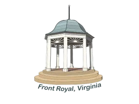 Main Street in Front Royal Gazebo Vinyl Sticker Decal