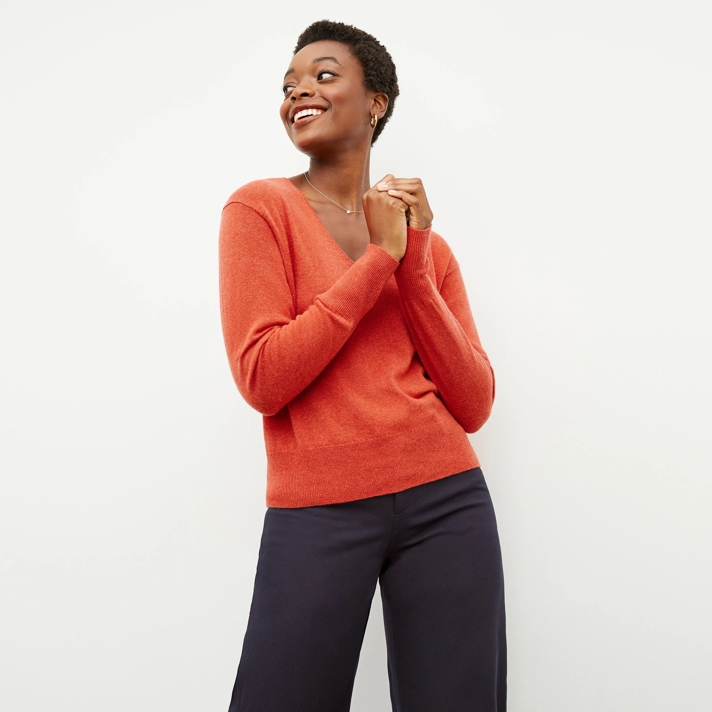 Martha Sweater - Cashmere :: Papaya