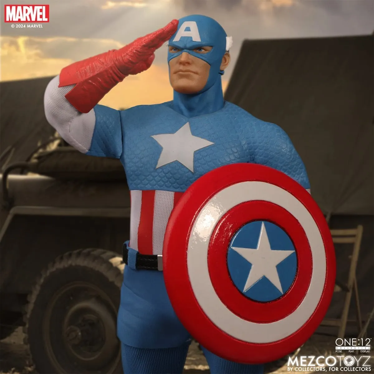 Marvel Comics Mezco One:12 Collective Captain America (Silver Age)