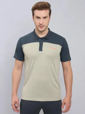 Men Colorblock Relax Fit Polo T-shirt with TECHNO COOL 