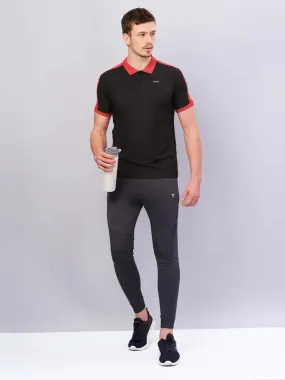 Men Colorblock Slim Fit Polo T-shirt with MATPIQ