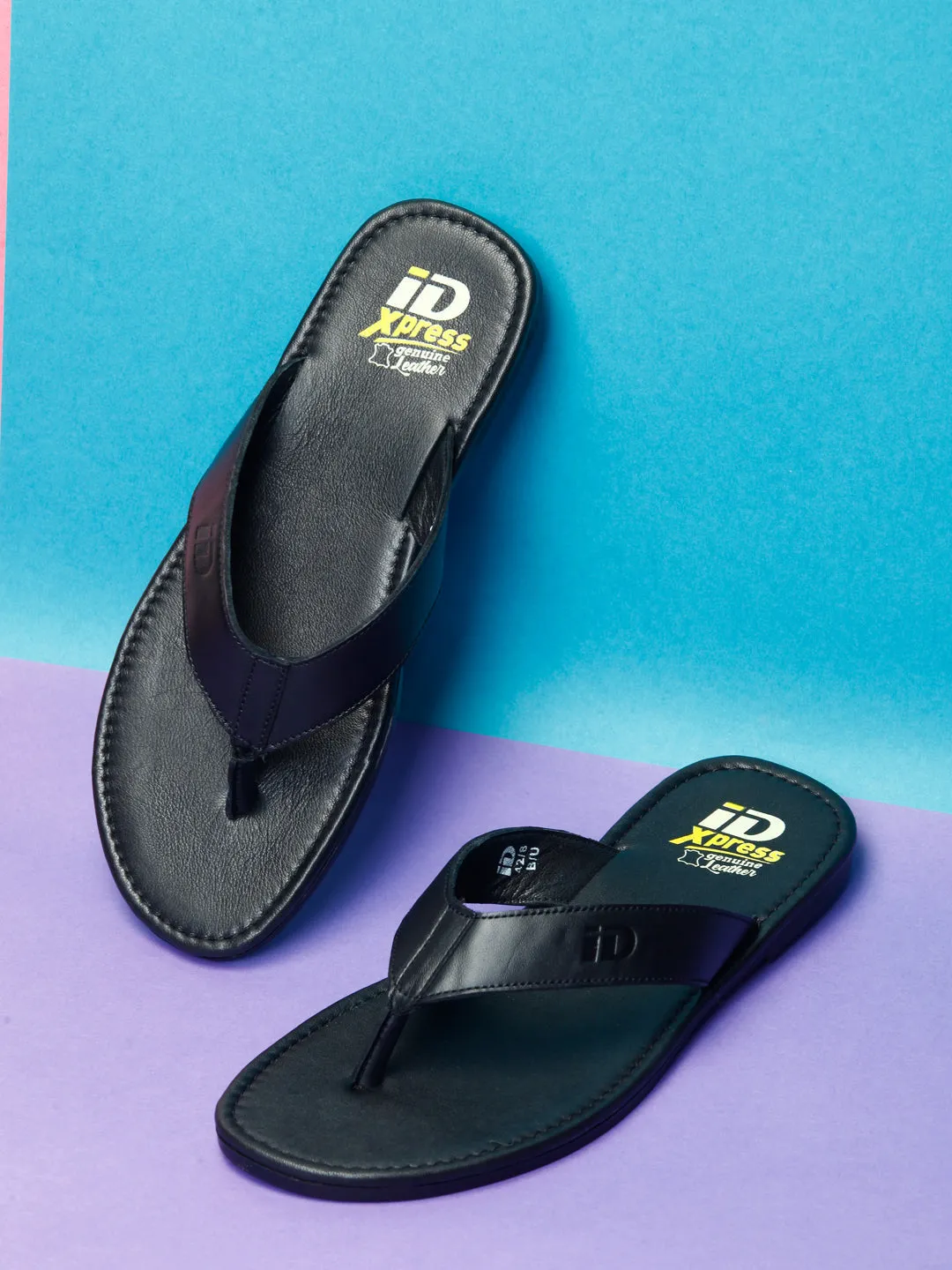 Men's Black Thong-Style Flat Casual Sandal (ID4135)