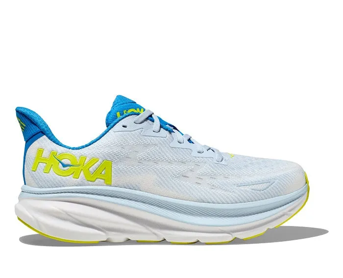 Mens Hoka Clifton 9 in Ice Water/Evening Primrose