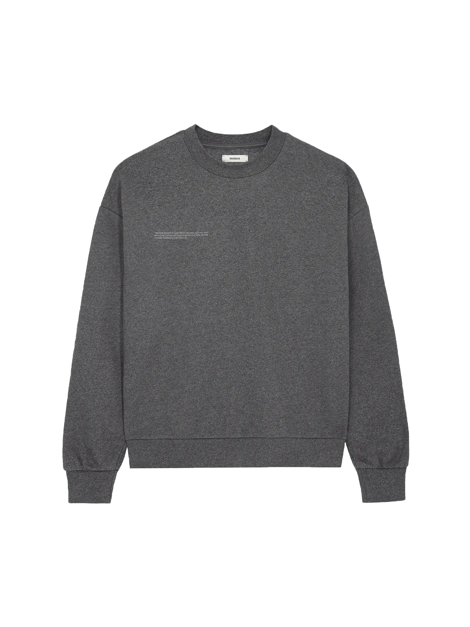 Mens Reclaimed Cotton Sweatshirt—reclaim charcoal