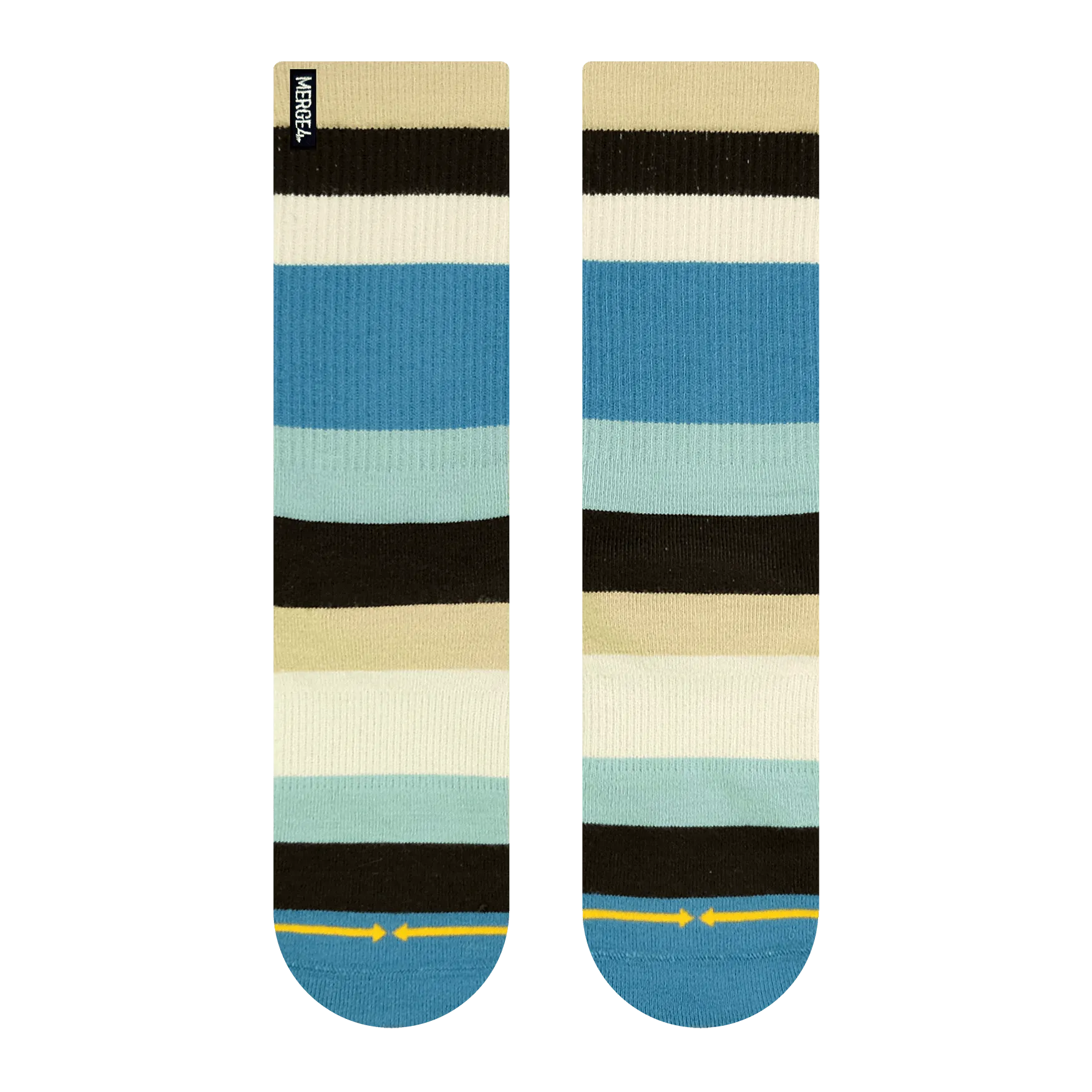 Merge4 x Spidey De Montrond Seashore Stripes Bamboo Crew Socks