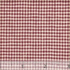 Merlot & Cream Checked Linen- $14.00 yd.