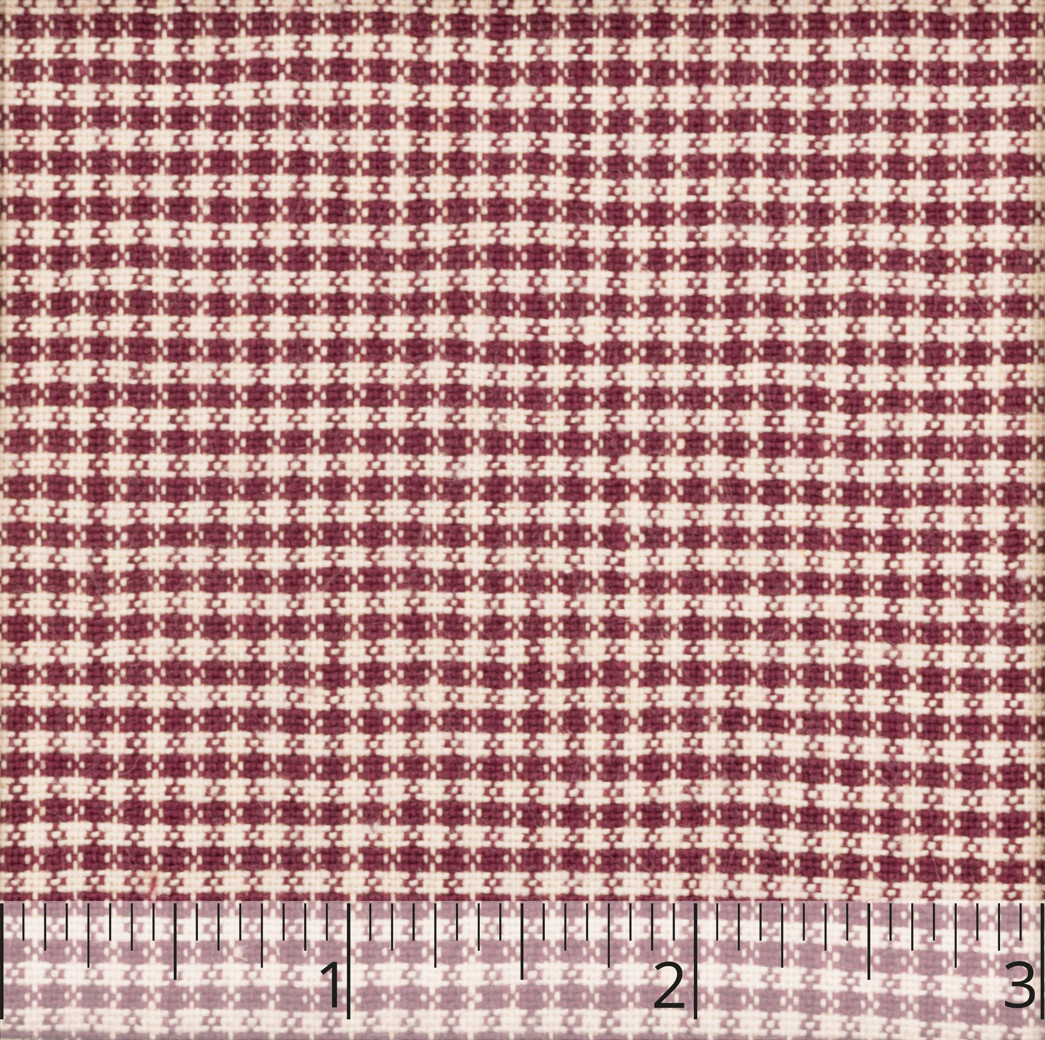 Merlot & Cream Checked Linen- $14.00 yd.