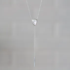 Moonstone Selene Lariat Necklace in Sterling Silver #1