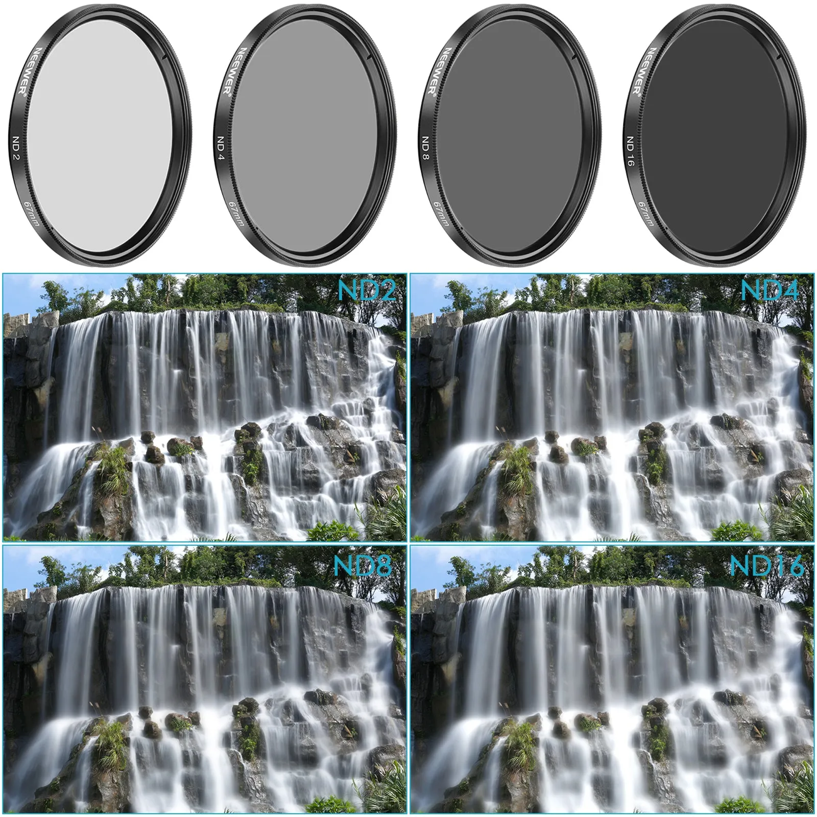 NEEWER 67mm ND Filter Accessories Kit