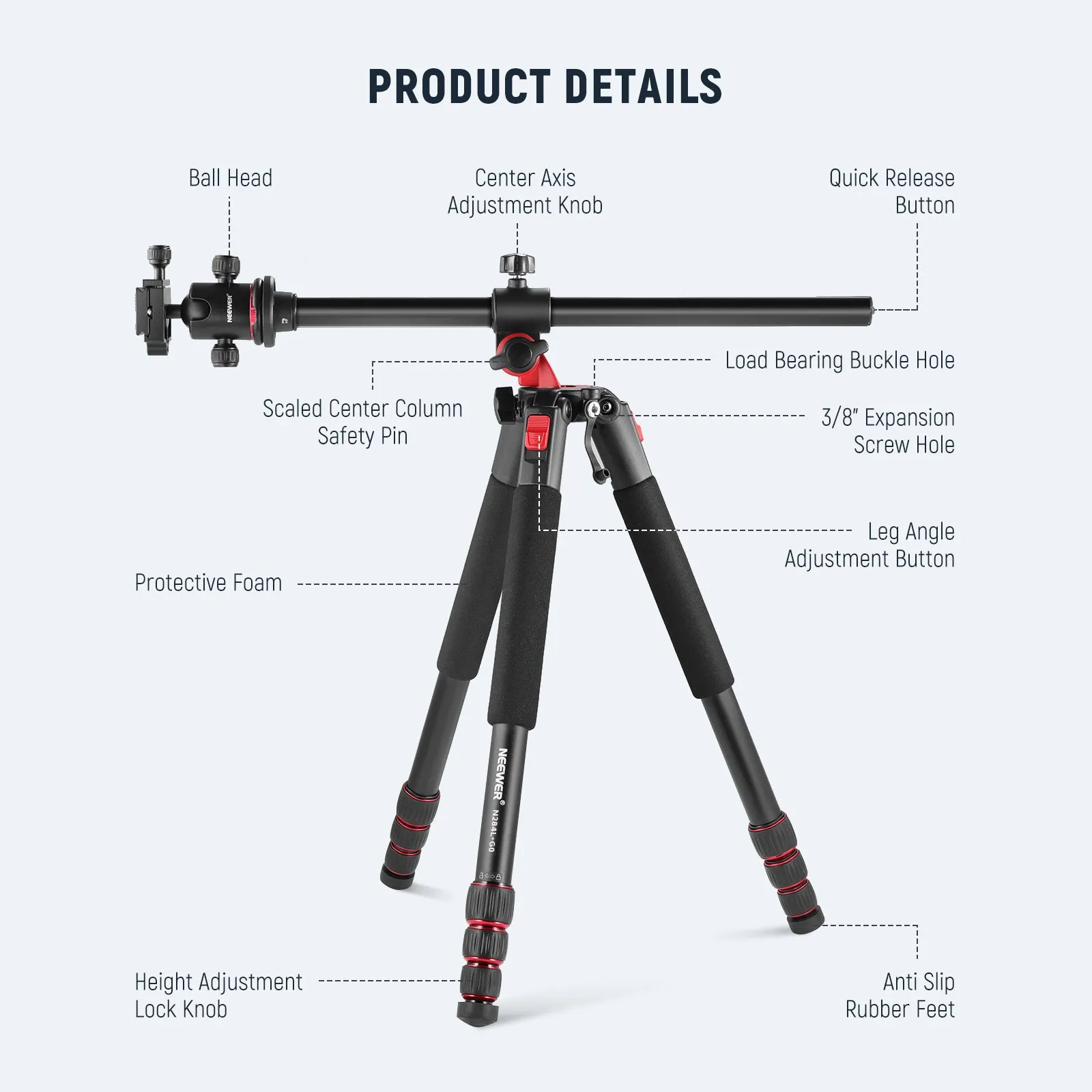 NEEWER N284L G0 Camera Tripod Monopod