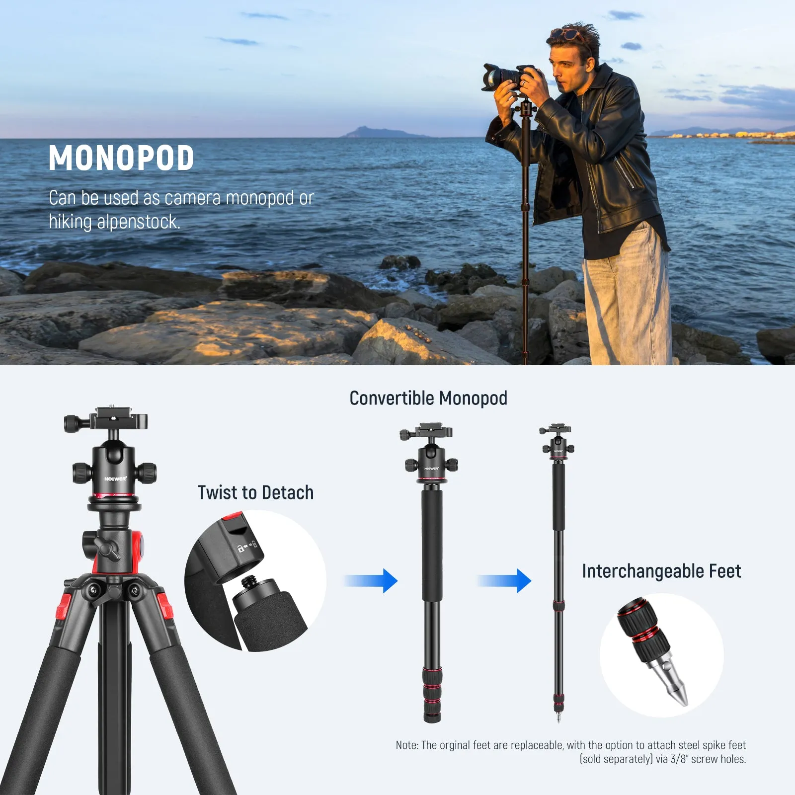 NEEWER N284L G0 Camera Tripod Monopod