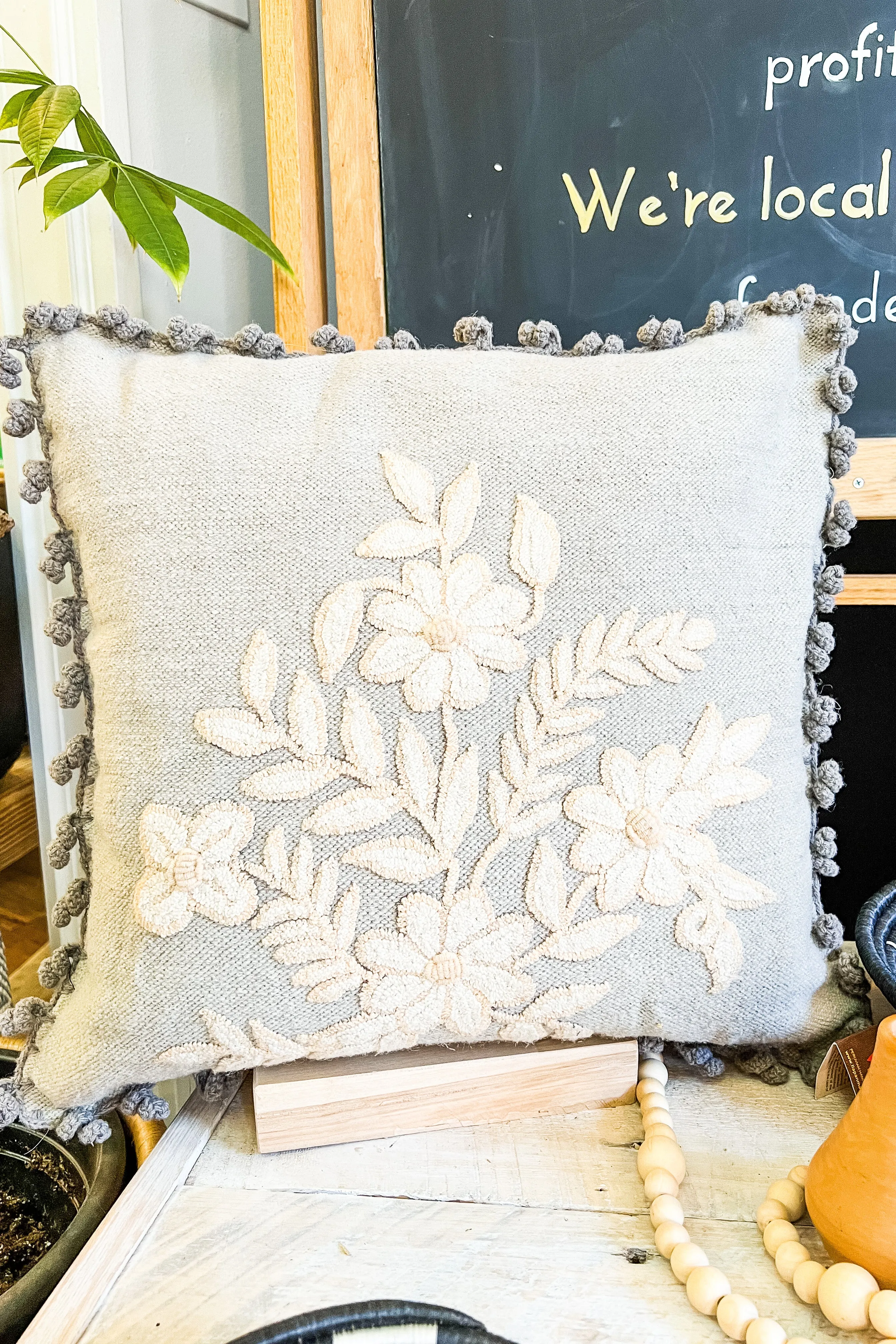 Neutral Embroidered Pillow Covers