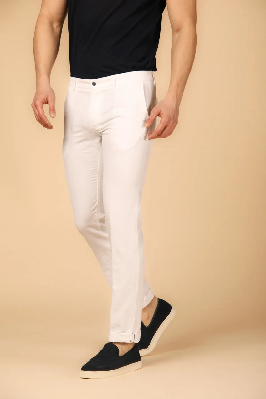 New York City pantalone chino uomo in resca di cotone e canapa regular