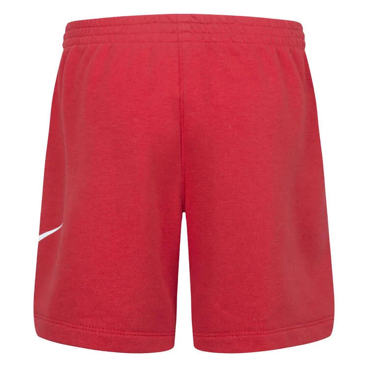 NIKE JUNIOR CLUB FT RED SHORTS