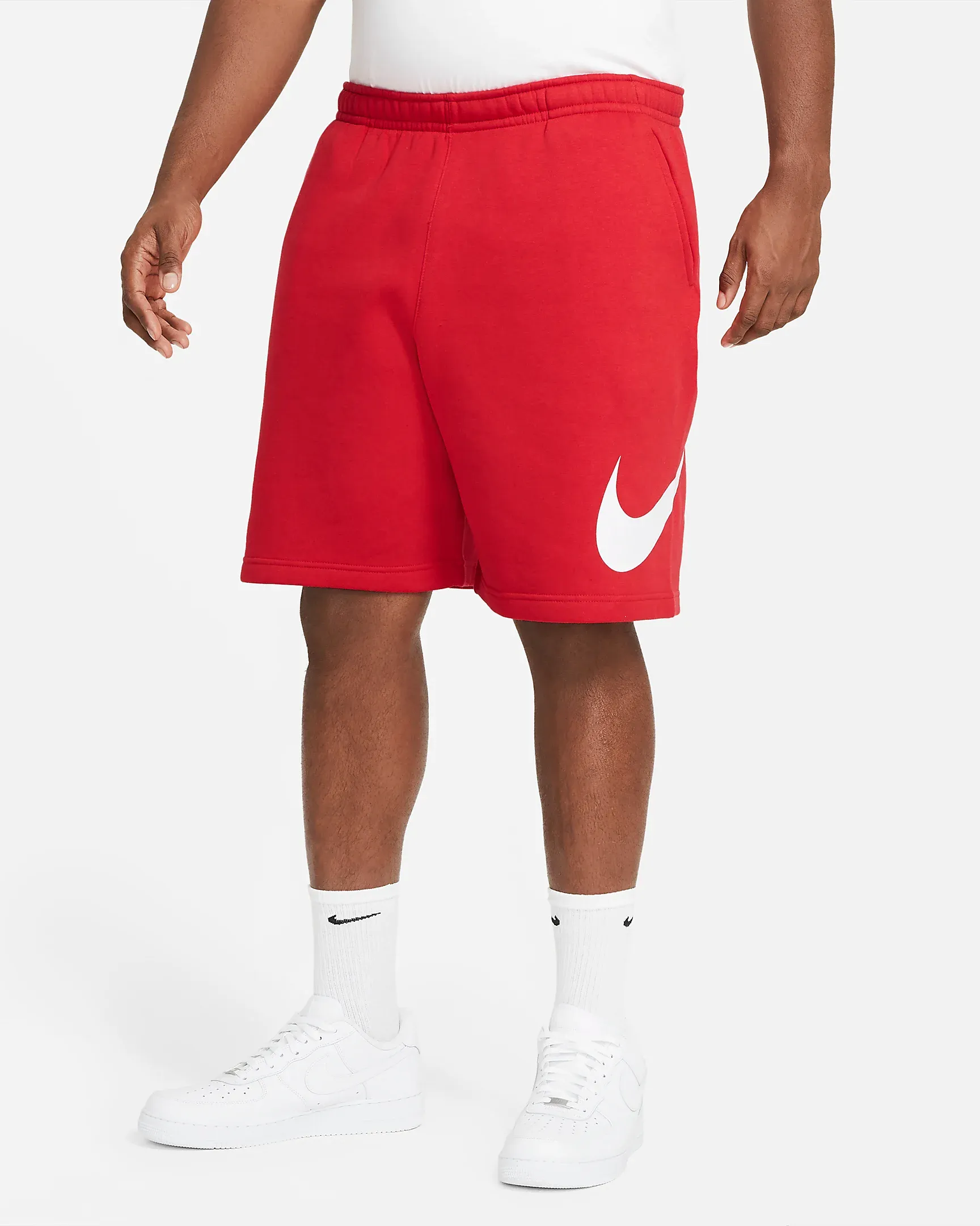 Nike Men's Sportswear Club Shorts - University Red / White