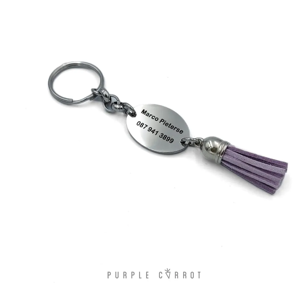 Oval Disc Keychain