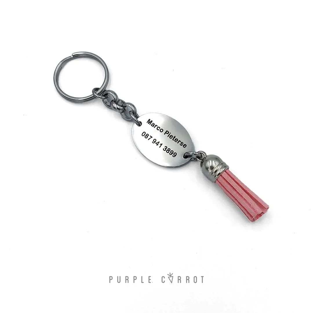 Oval Disc Keychain