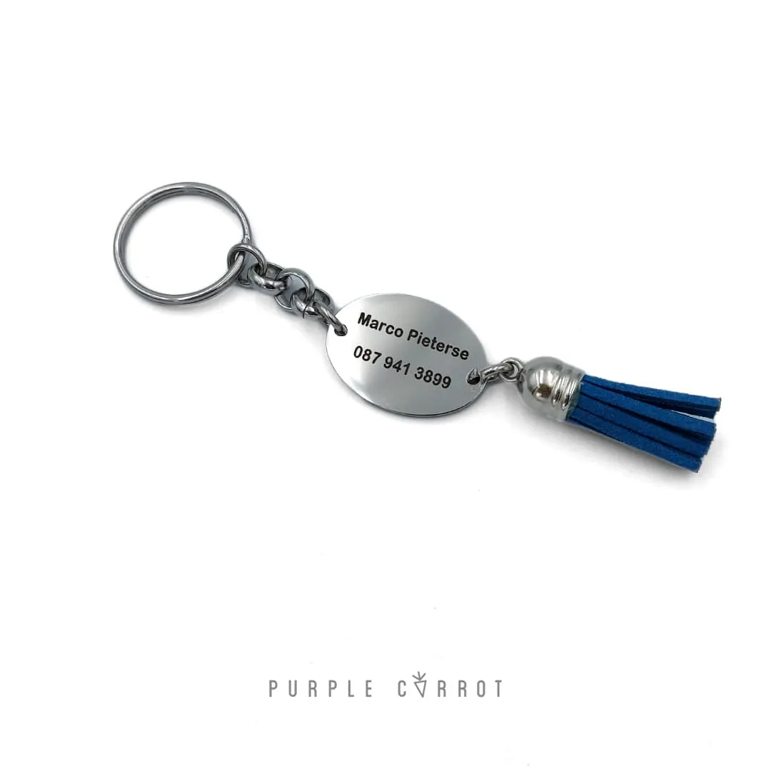 Oval Disc Keychain