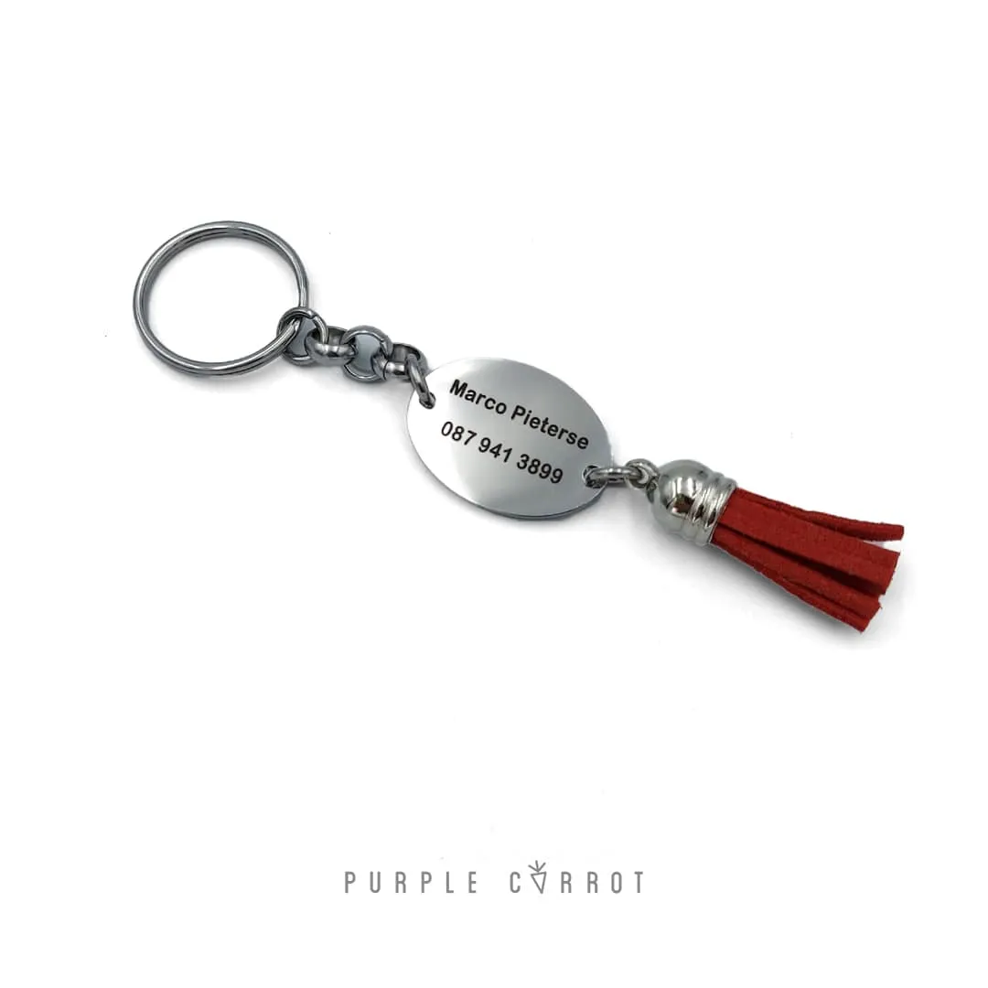 Oval Disc Keychain