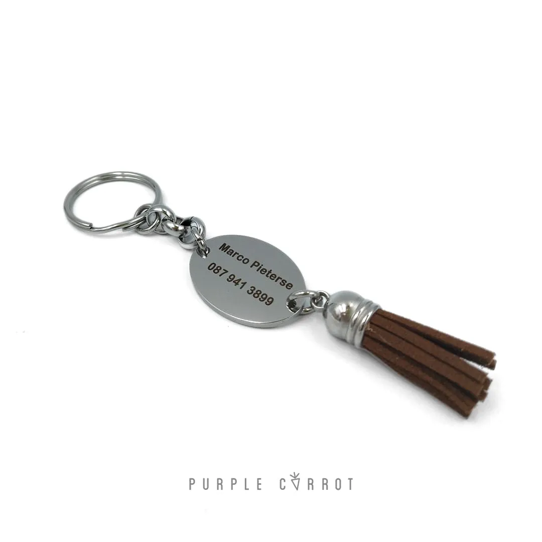 Oval Disc Keychain