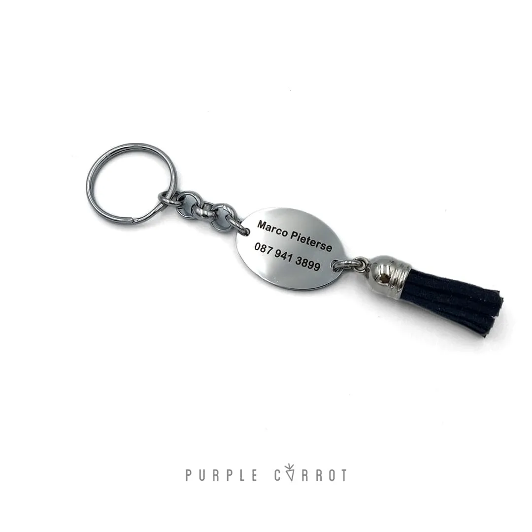 Oval Disc Keychain