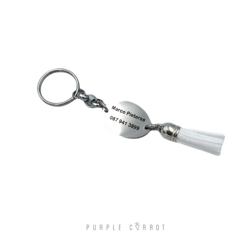 Oval Disc Keychain