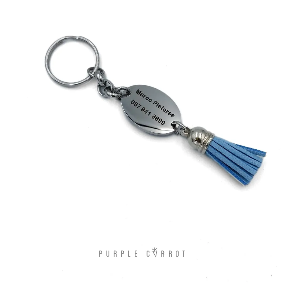 Oval Disc Keychain