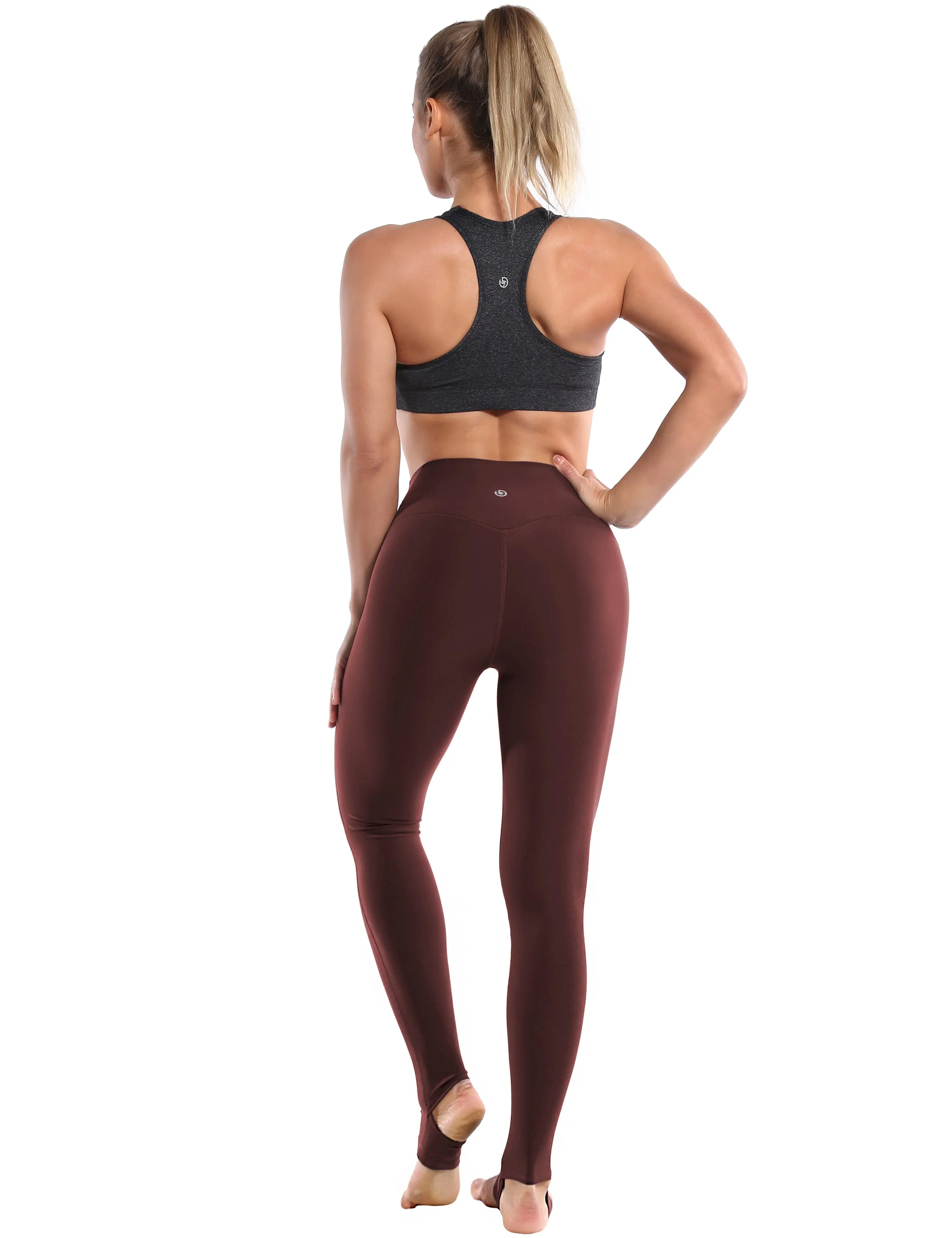 Over the Heel Yoga Pants mahoganymaroon