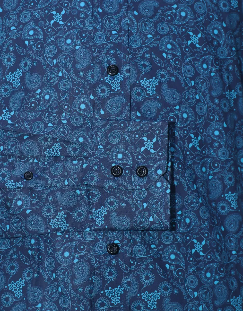 Paisley Shirt | 60s Style Navy Blue Paisley Men Shirt