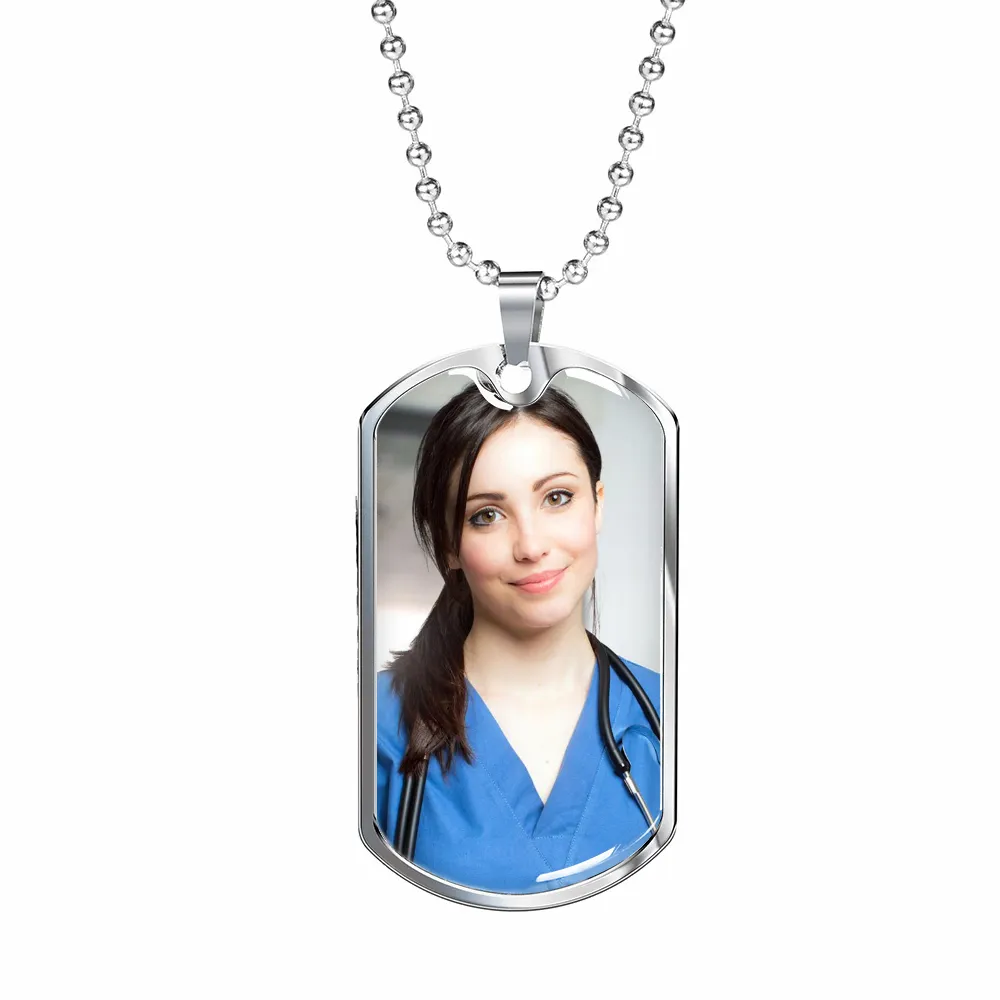 Personalized Dog Tag Necklace-Engraved Necklace With Photo