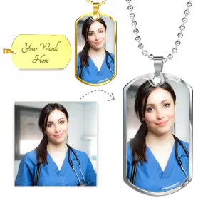 Personalized Dog Tag Necklace-Engraved Necklace With Photo