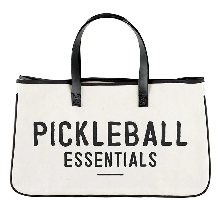 Pickleball Essentials Canvas Tote