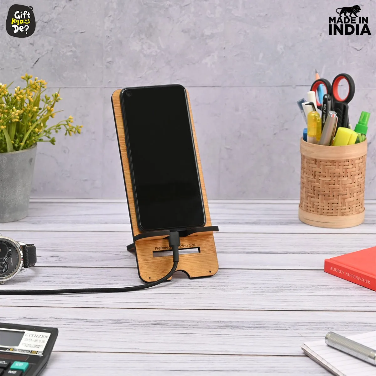 Portable Mobile Stand With Charging Slot | Mobile Accessories | Desk Decor