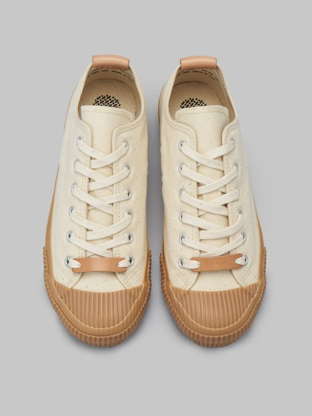 Pras Shellcap Sneakers Low Leather Pull Strap Kinari/Gum