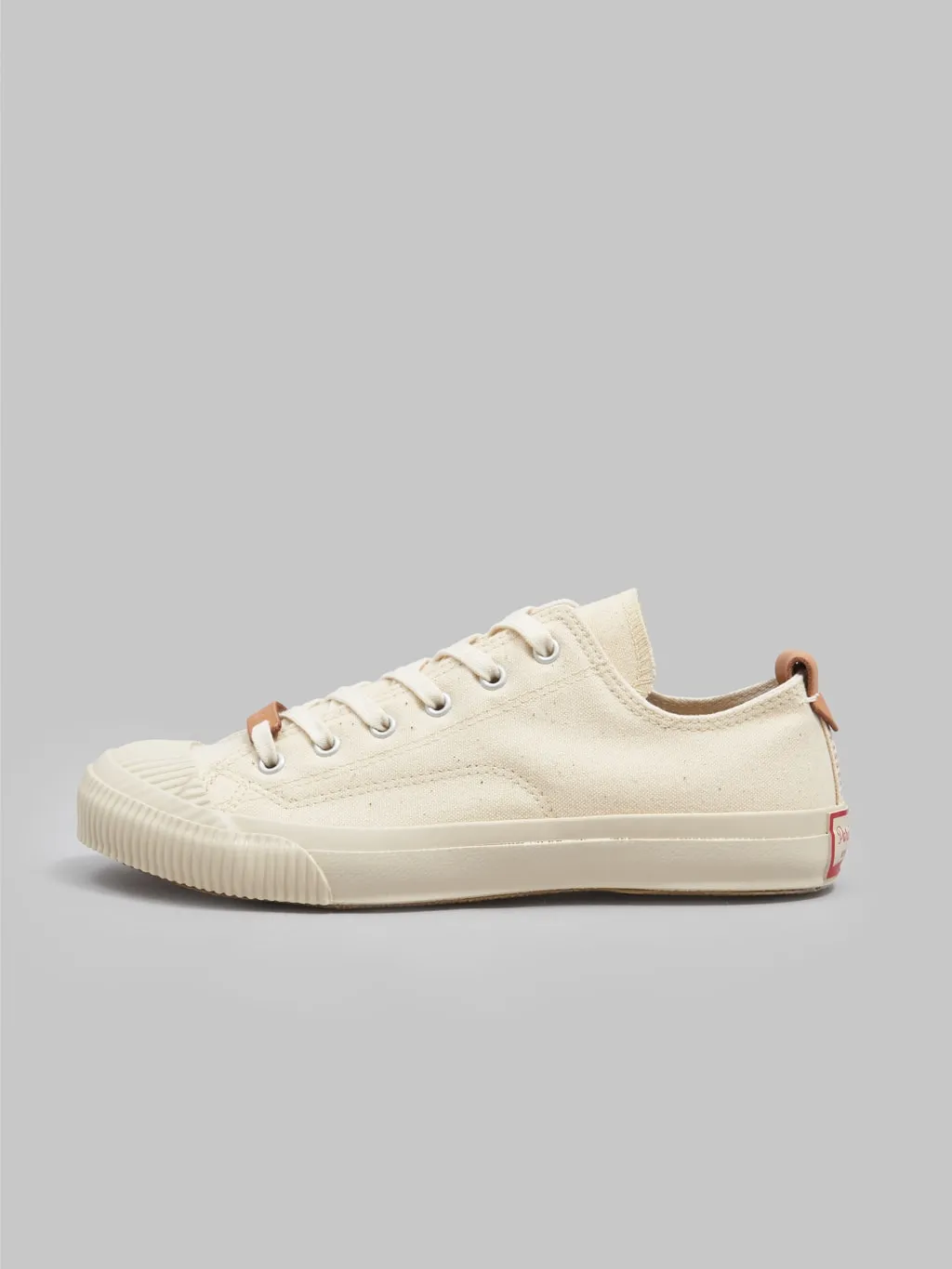 Pras Shellcap Sneakers Low Leather Pull Strap Kinari/Off White